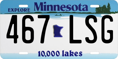 MN license plate 467LSG