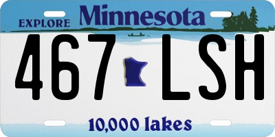MN license plate 467LSH