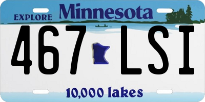 MN license plate 467LSI
