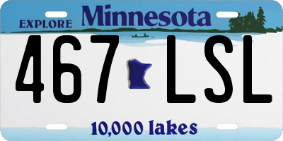 MN license plate 467LSL