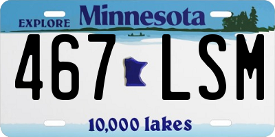 MN license plate 467LSM