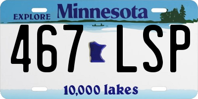 MN license plate 467LSP