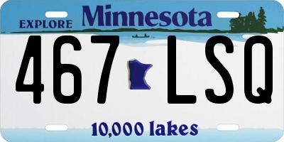 MN license plate 467LSQ
