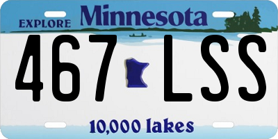 MN license plate 467LSS