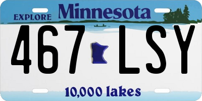 MN license plate 467LSY