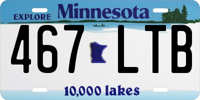 MN license plate 467LTB