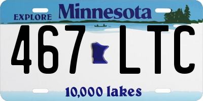 MN license plate 467LTC