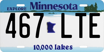 MN license plate 467LTE