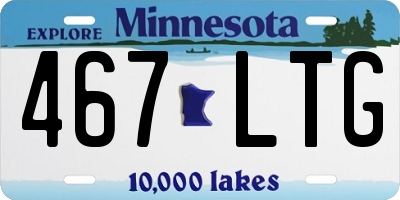 MN license plate 467LTG