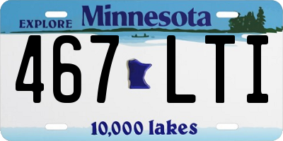 MN license plate 467LTI
