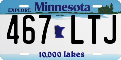 MN license plate 467LTJ