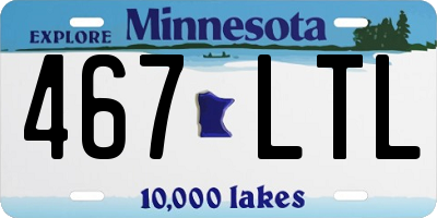 MN license plate 467LTL