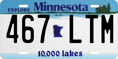 MN license plate 467LTM
