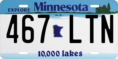 MN license plate 467LTN