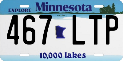 MN license plate 467LTP