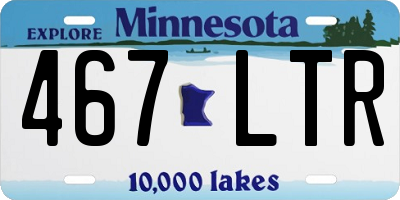 MN license plate 467LTR