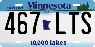 MN license plate 467LTS