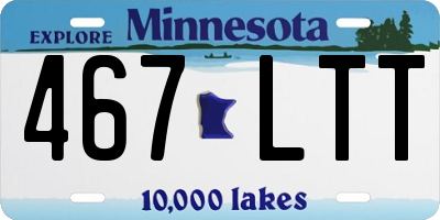 MN license plate 467LTT