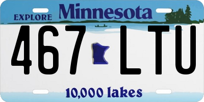 MN license plate 467LTU