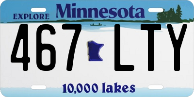 MN license plate 467LTY