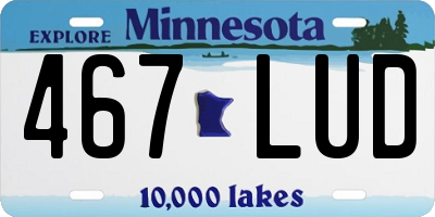 MN license plate 467LUD