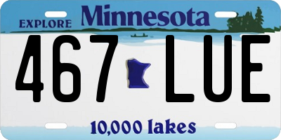 MN license plate 467LUE