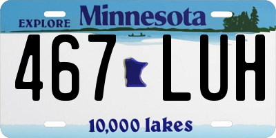 MN license plate 467LUH