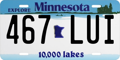MN license plate 467LUI