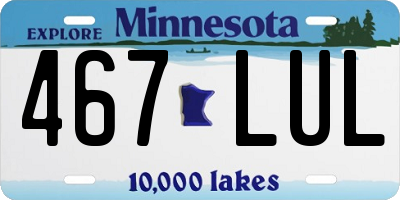 MN license plate 467LUL
