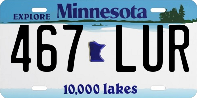 MN license plate 467LUR