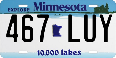 MN license plate 467LUY