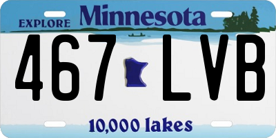 MN license plate 467LVB