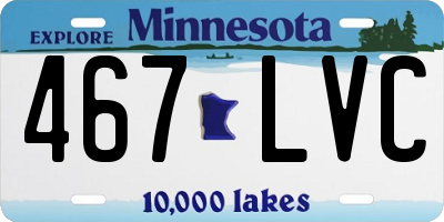 MN license plate 467LVC