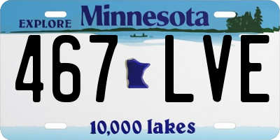 MN license plate 467LVE