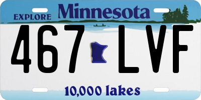 MN license plate 467LVF