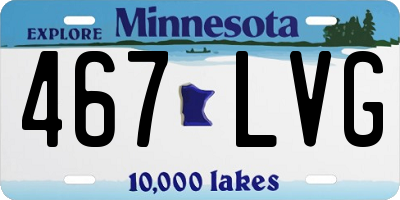 MN license plate 467LVG