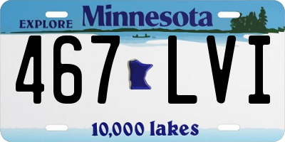 MN license plate 467LVI