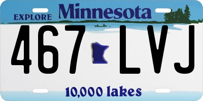 MN license plate 467LVJ