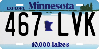 MN license plate 467LVK