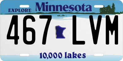 MN license plate 467LVM