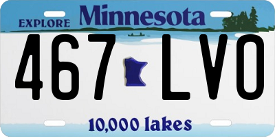 MN license plate 467LVO