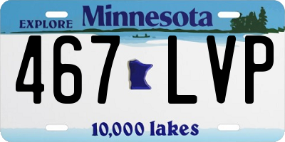 MN license plate 467LVP