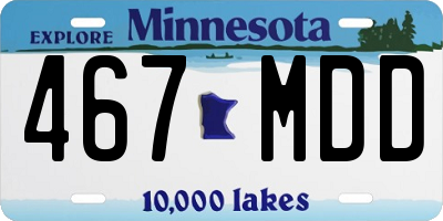 MN license plate 467MDD