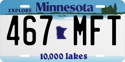 MN license plate 467MFT