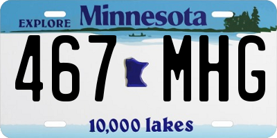MN license plate 467MHG