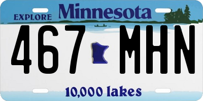 MN license plate 467MHN