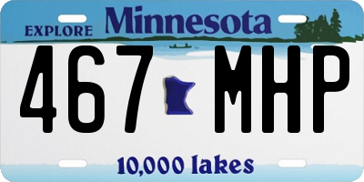 MN license plate 467MHP