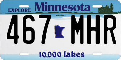 MN license plate 467MHR