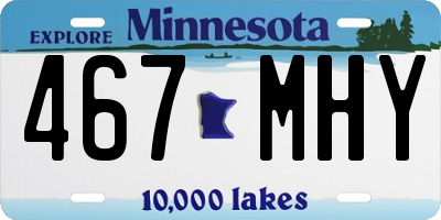 MN license plate 467MHY
