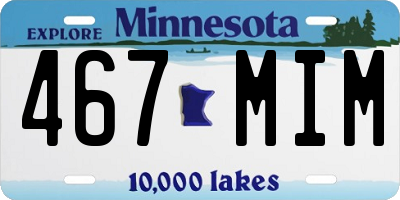 MN license plate 467MIM